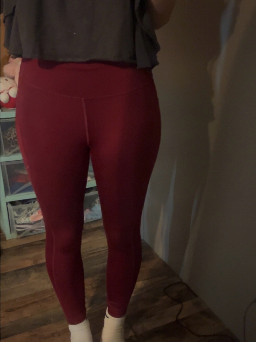 Victoria's Secret High-Waist Burgundy Leggings